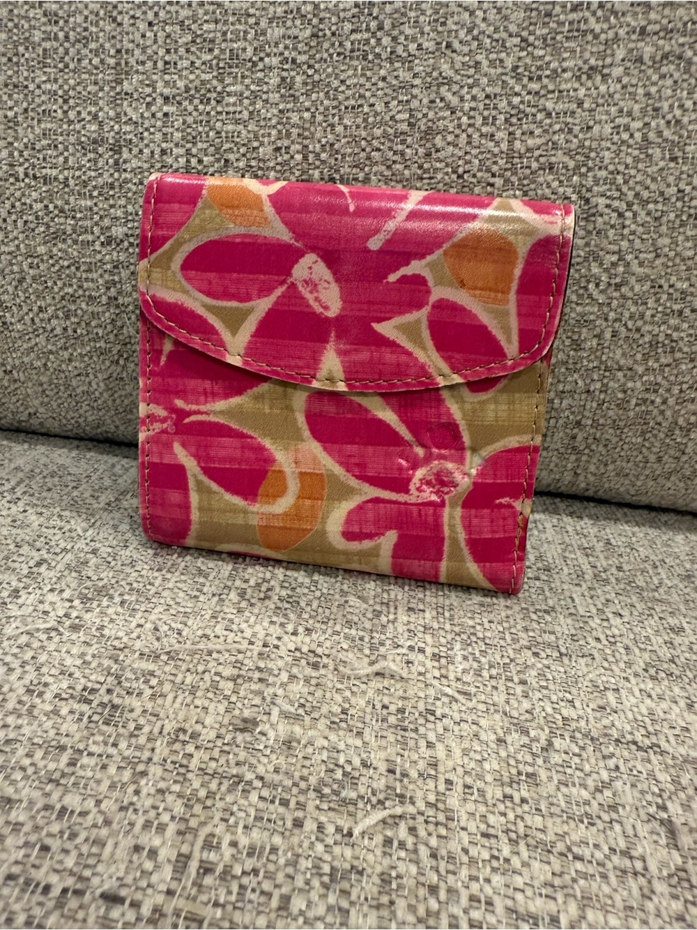 Patricia Nash Pink and Tan Floral Fold Wallet